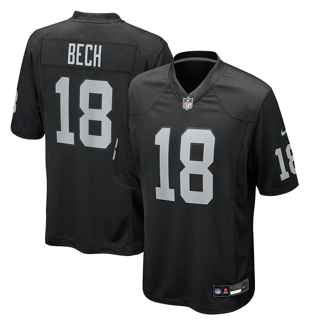 Zennovawear Jack Bech Las Vegas Raiders Team Game Jersey - Black