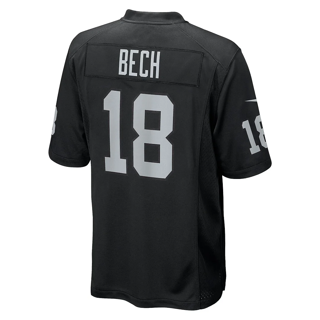 Zennovawear Jack Bech Las Vegas Raiders Team Game Jersey - Black