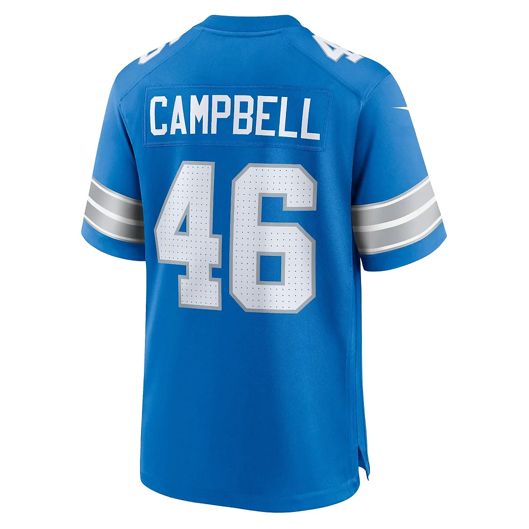 Zennovawear Jack Campbell Detroit Lions Game Jersey - Blue