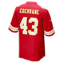 Zennovawear Jack Cochrane Kansas City Chiefs Game Player Jersey - Red