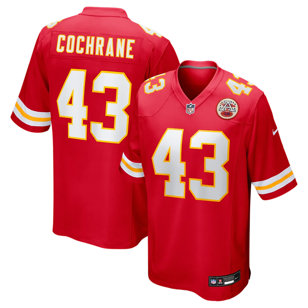 Zennovawear Jack Cochrane Kansas City Chiefs Game Player Jersey - Red