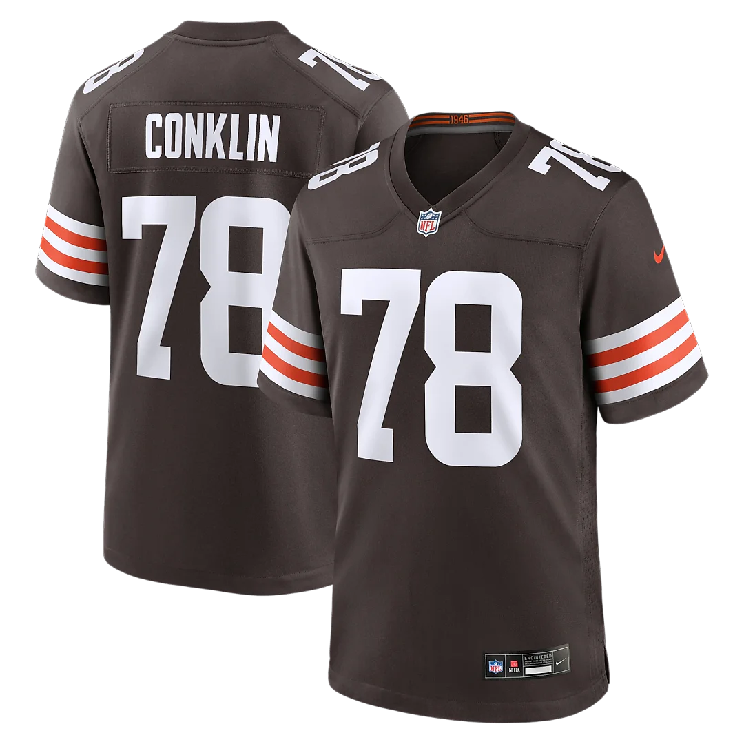Zennovawear Jack Conklin Cleveland Browns Game Player Jersey - Brown