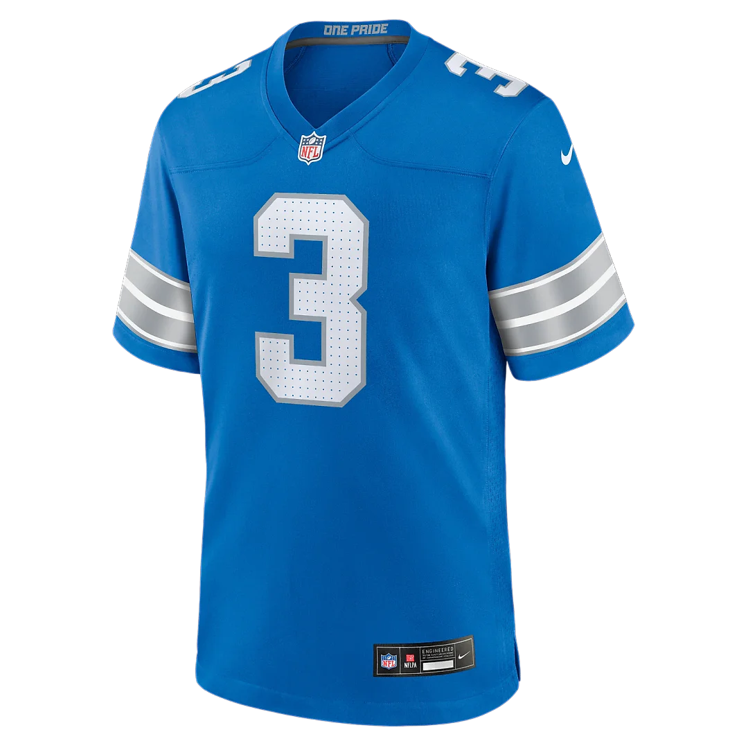 Zennovawear Jack Fox Detroit Lions Team Game Jersey - Blue