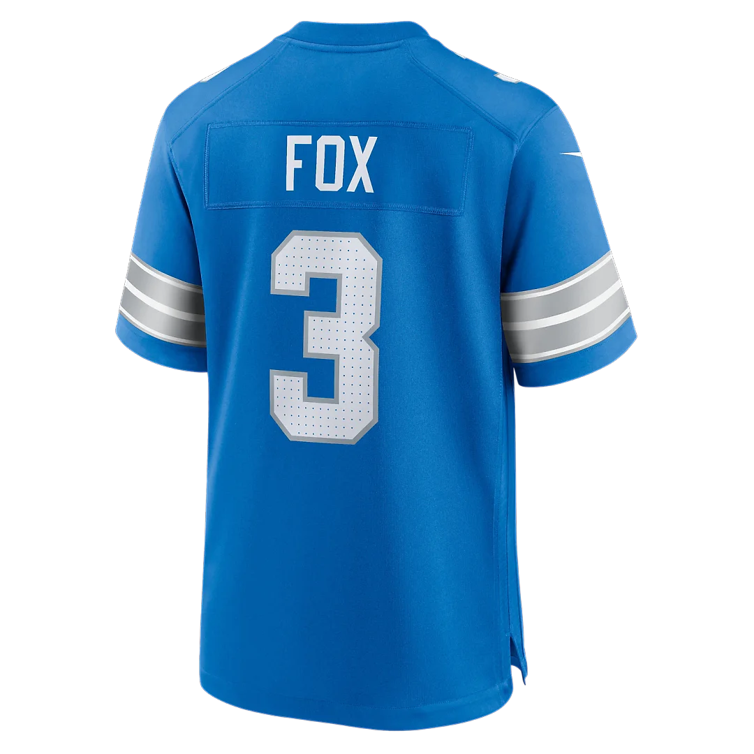Zennovawear Jack Fox Detroit Lions Team Game Jersey - Blue