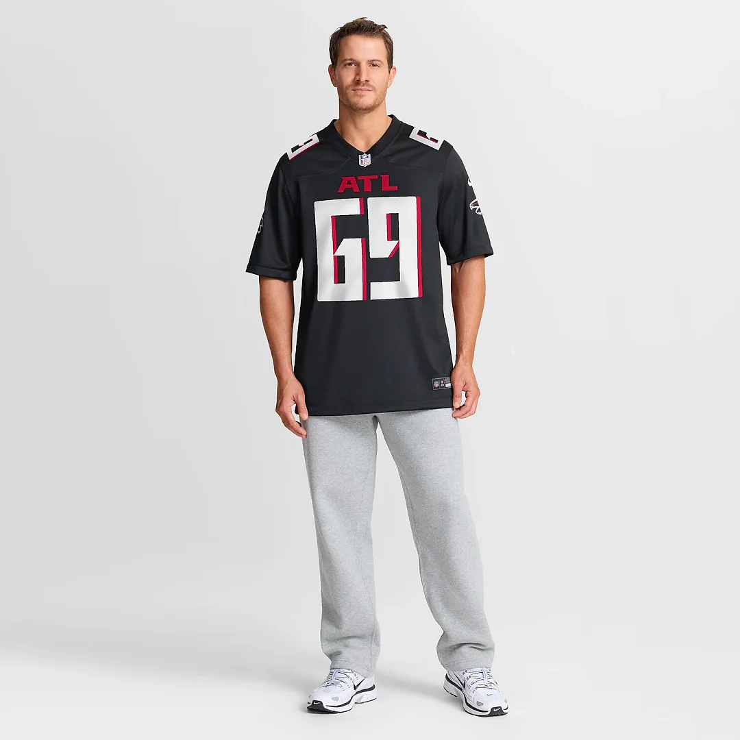 Zennovawear Jack Nelson Atlanta Falcons Team Game Jersey - Black