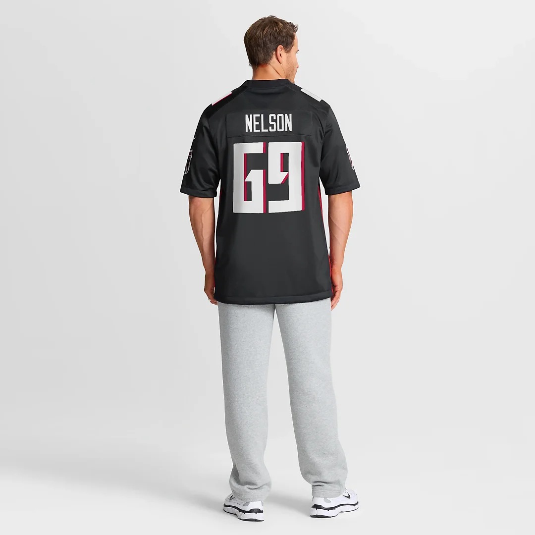 Zennovawear Jack Nelson Atlanta Falcons Team Game Jersey - Black