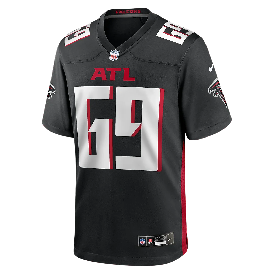 Zennovawear Jack Nelson Atlanta Falcons Team Game Jersey - Black