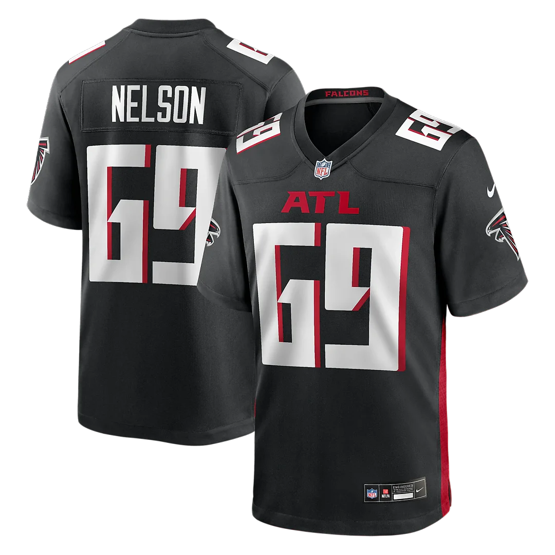Zennovawear Jack Nelson Atlanta Falcons Team Game Jersey - Black