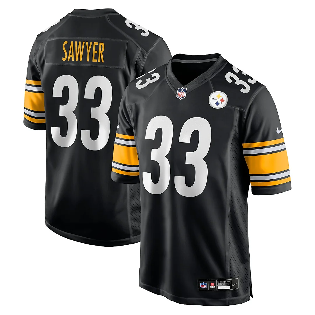 Zennovawear Jack Sawyer Pittsburgh Steelers Team Game Jersey - Black
