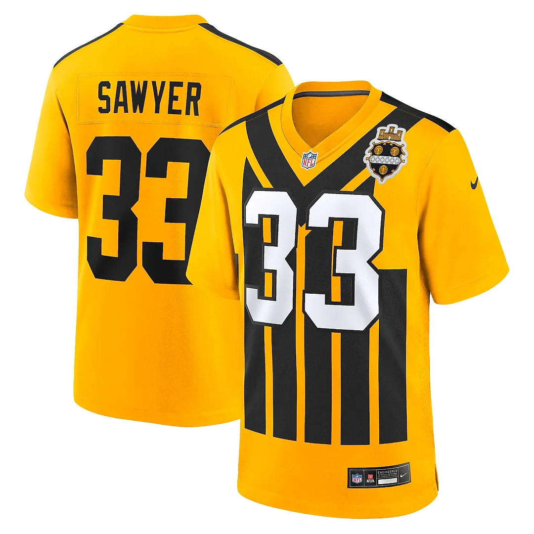 Zennovawear Jack Sawyer Pittsburgh Steelers Alternate Game Jersey - Gold