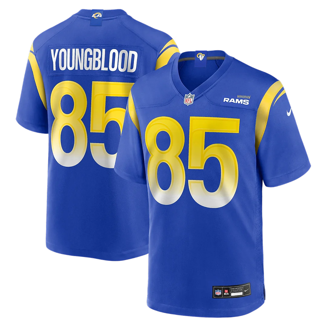 Zennovawear Jack Youngblood Los Angeles Rams Game Retired Player Jersey - Royal