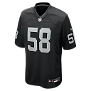 Zennovawear Jackson Powers-Johnson Las Vegas Raiders Team Game Jersey - Black