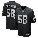 Zennovawear Jackson Powers-Johnson Las Vegas Raiders Team Game Jersey - Black
