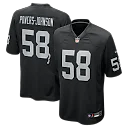 Zennovawear Jackson Powers-Johnson Las Vegas Raiders Team Game Jersey - Black