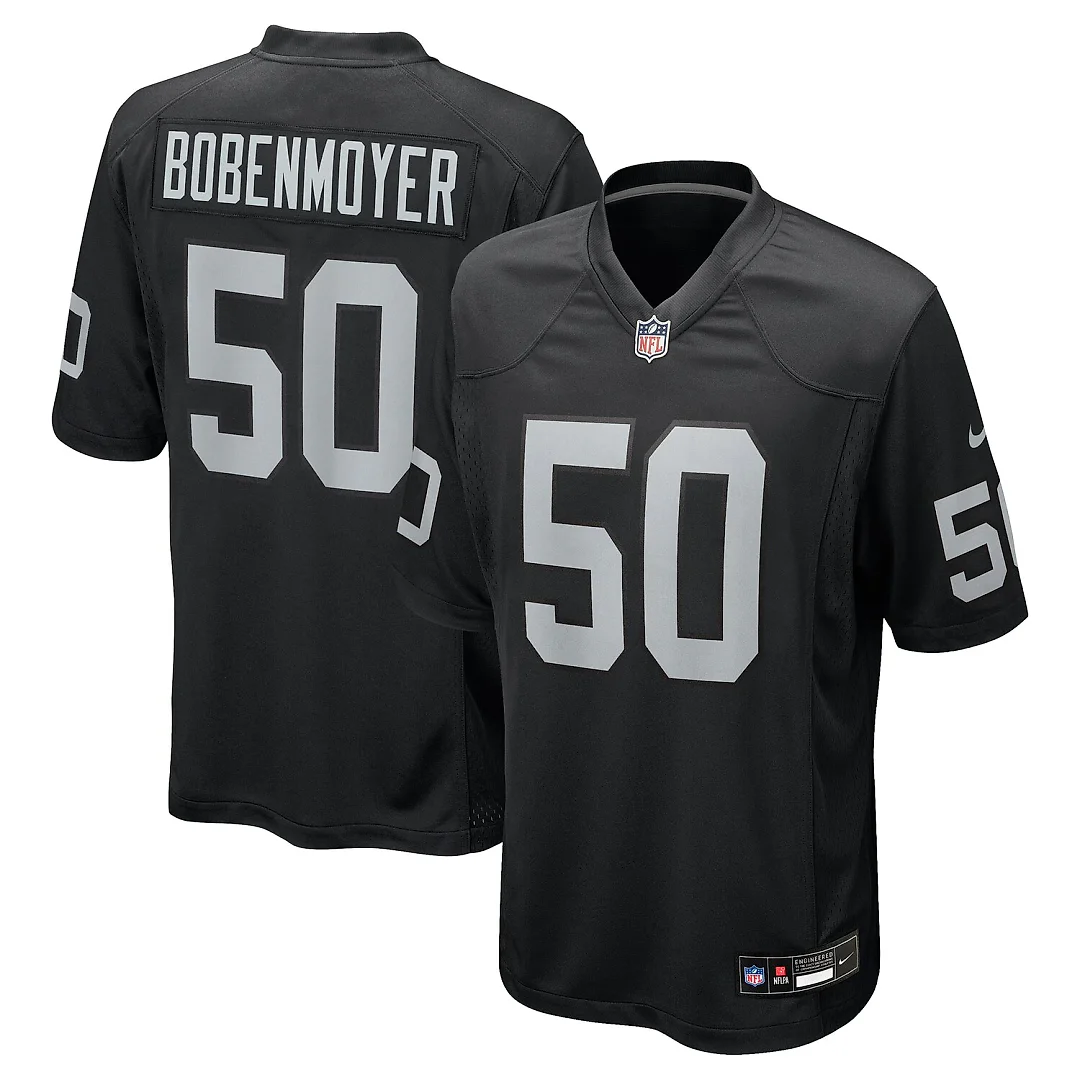 Zennovawear Jacob Bobenmoyer Las Vegas Raiders Game Player Jersey - Black
