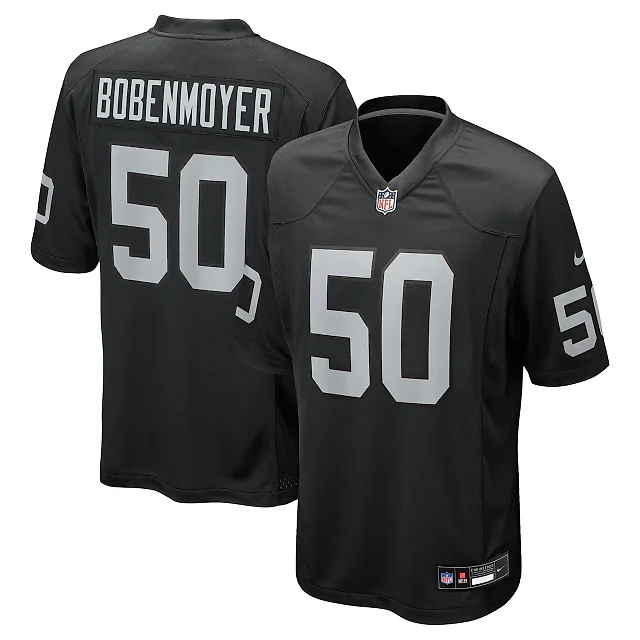 Zennovawear Jacob Bobenmoyer Las Vegas Raiders Game Player Jersey - Black