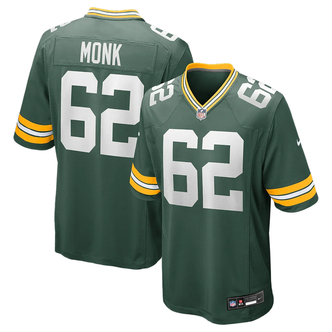 Zennovawear Jacob Monk Green Bay Packers Game Jersey - Green