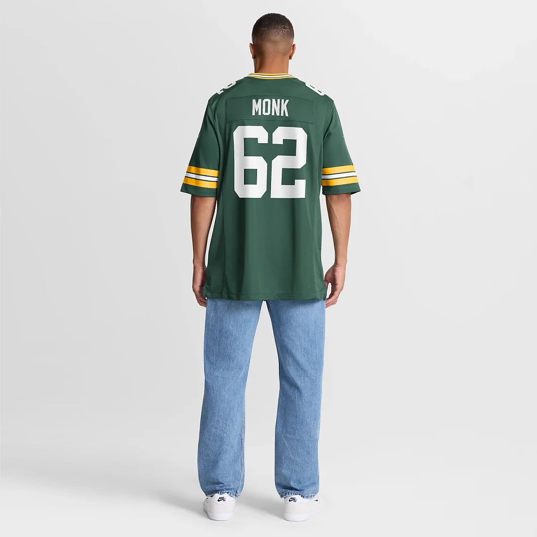 Zennovawear Jacob Monk Green Bay Packers Game Jersey - Green