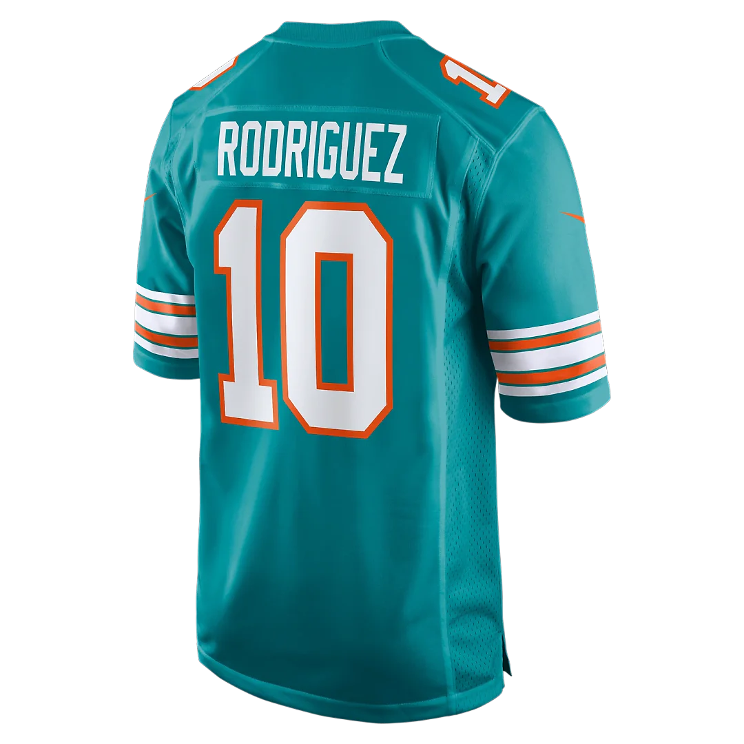 Zennovawear Jacob Rodriguez Miami Dolphins Alternate Game Jersey - Aqua