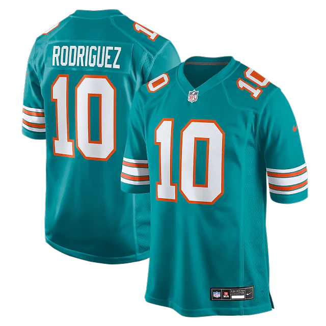 Zennovawear Jacob Rodriguez Miami Dolphins Alternate Game Jersey - Aqua
