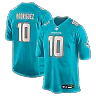 Zennovawear Jacob Rodriguez Miami Dolphins Game Jersey - Aqua