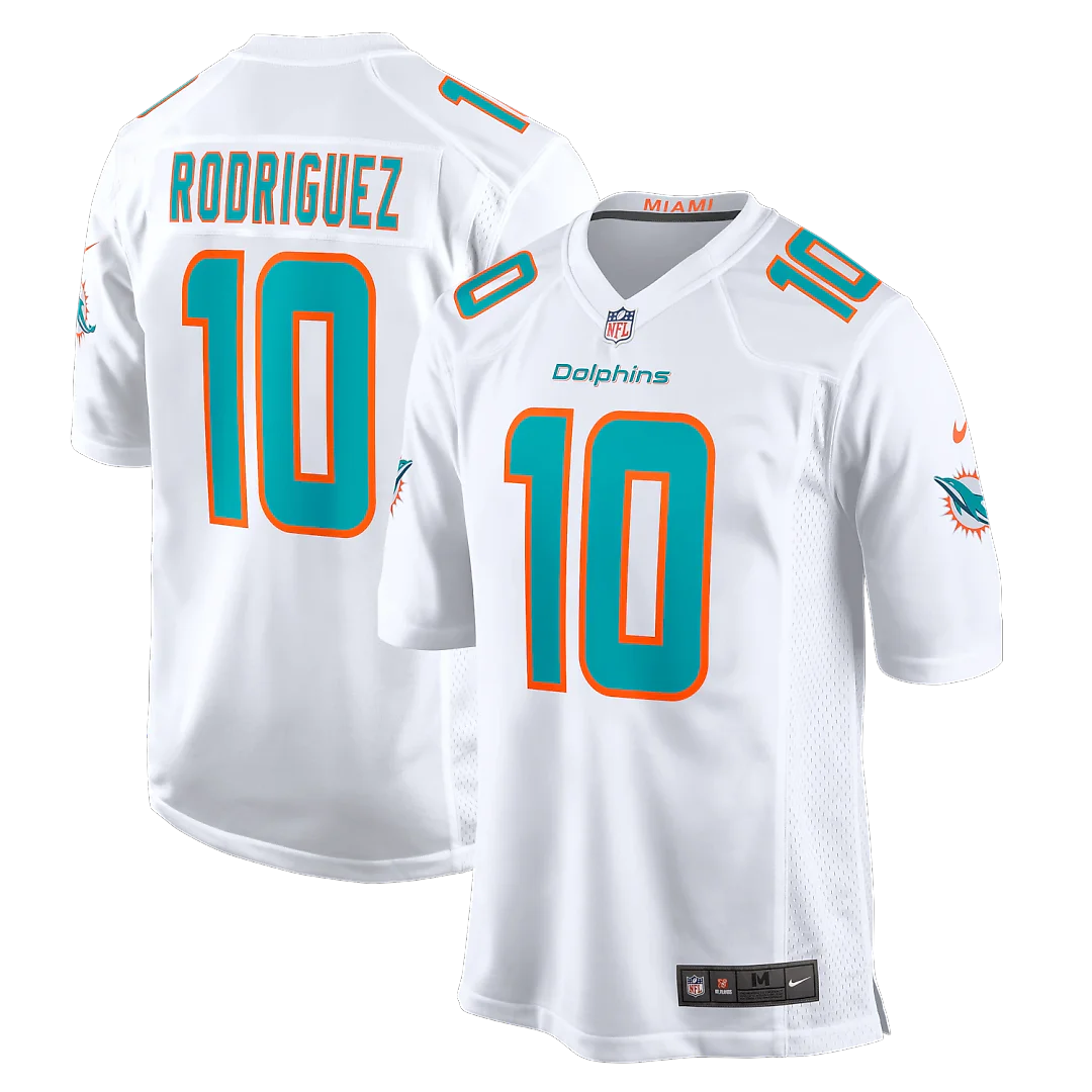 Zennovawear Jacob Rodriguez Miami Dolphins Game Jersey - White