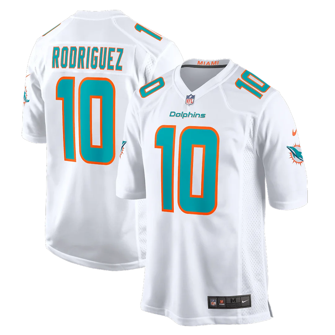 Zennovawear Jacob Rodriguez Miami Dolphins Game Jersey - White