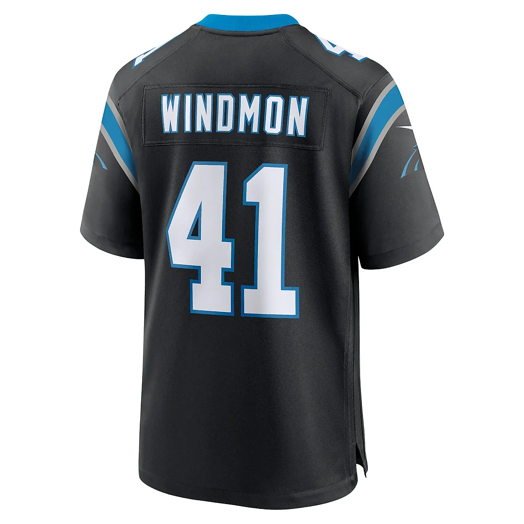 Zennovawear Jacoby Windmon Carolina Panthers Team Game Jersey - Black
