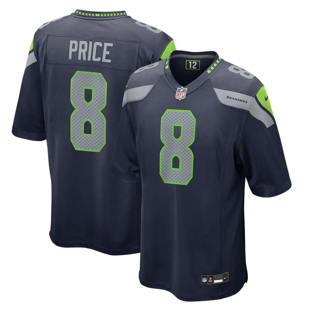 Zennovawear Jadarian Price Seattle Seahawks 2026 NFL Draft First Round Pick No. 32 Team Game Jersey - College Navy