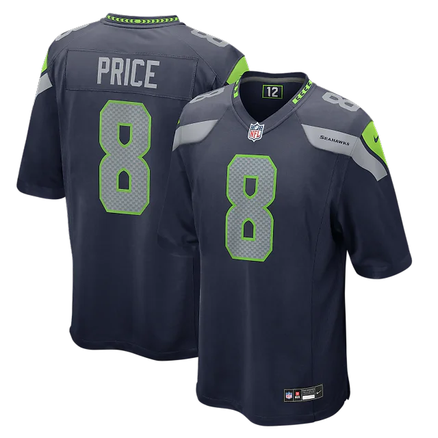 Zennovawear Jadarian Price Seattle Seahawks 2026 NFL Draft First Round Pick No. 32 Team Game Jersey - College Navy