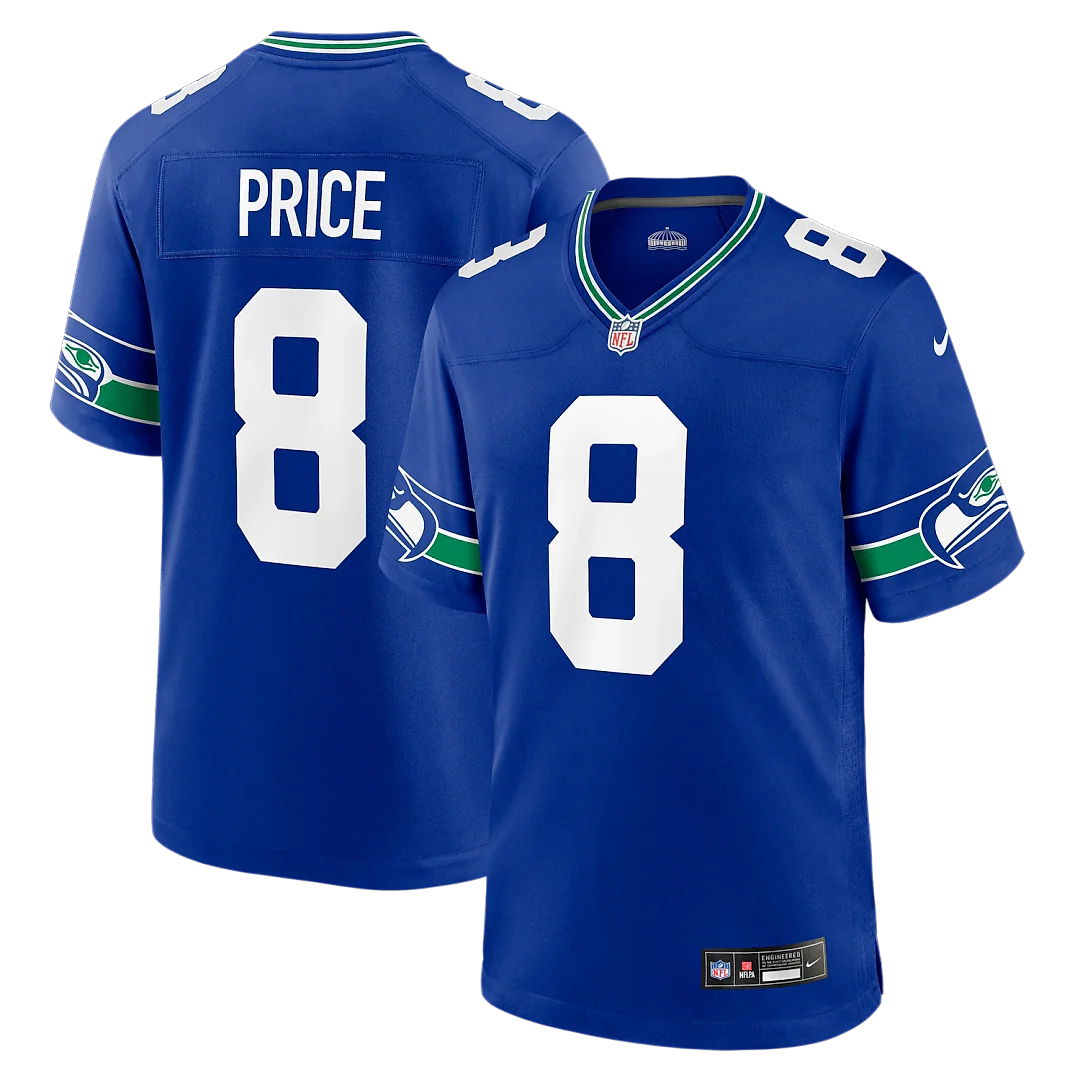 Zennovawear Jadarian Price Seattle Seahawks Alternate Game Jersey - Royal