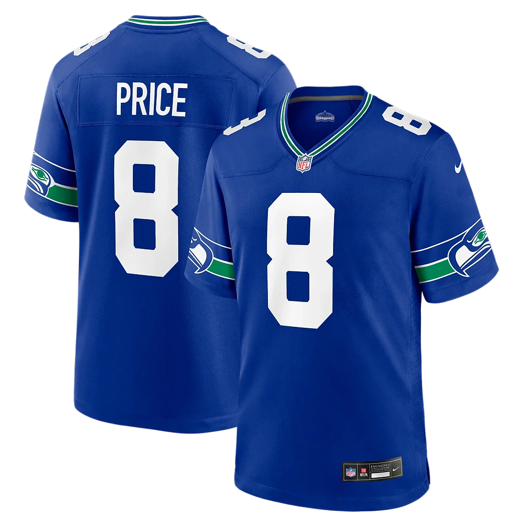 Zennovawear Jadarian Price Seattle Seahawks Alternate Game Jersey - Royal