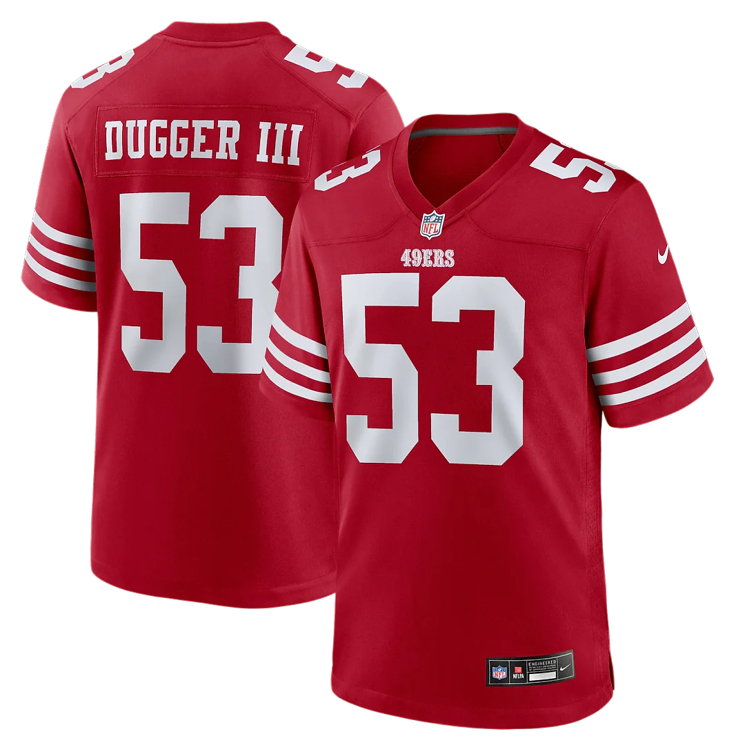 Zennovawear Jaden Dugger San Francisco 49ers Team Game Jersey - Scarlet