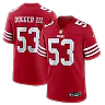 Zennovawear Jaden Dugger San Francisco 49ers Team Game Jersey - Scarlet