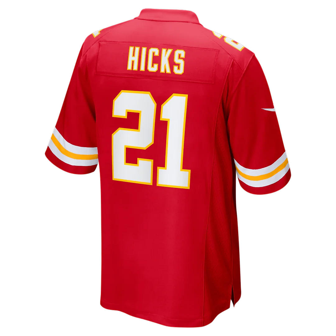 Zennovawear Jaden Hicks Kansas City Chiefs Game Jersey - Red
