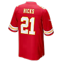 Zennovawear Jaden Hicks Kansas City Chiefs Game Jersey - Red