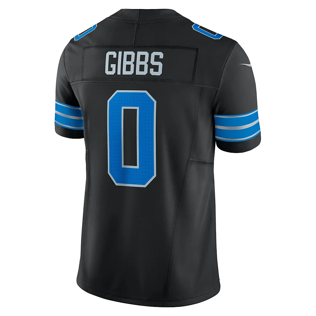 Zennovawear Jahmyr Gibbs Detroit Lions 2nd Alternate Vapor FUSE. Limited Jersey - Black