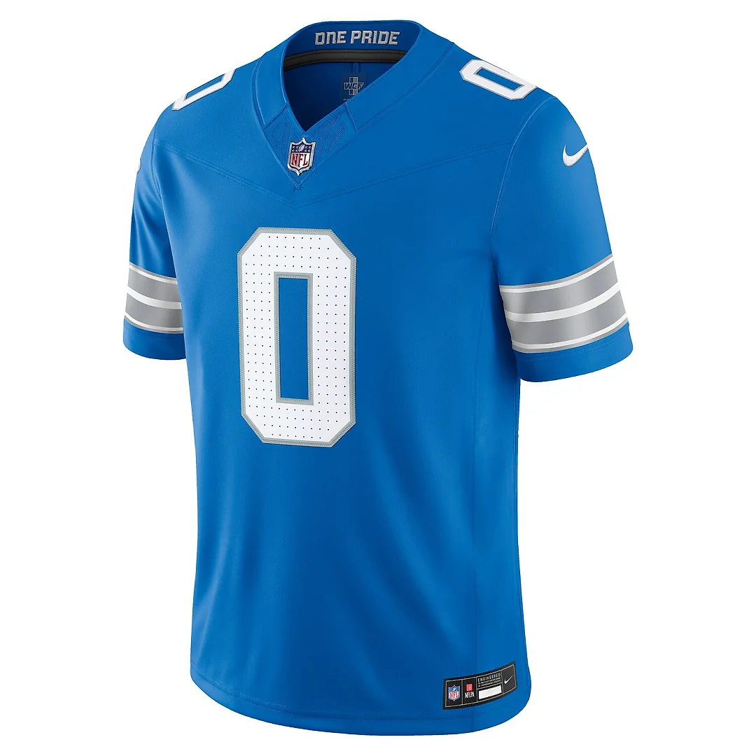 Zennovawear Jahmyr Gibbs Detroit Lions Team Vapor FUSE. Stitched Limited Jersey - Blue