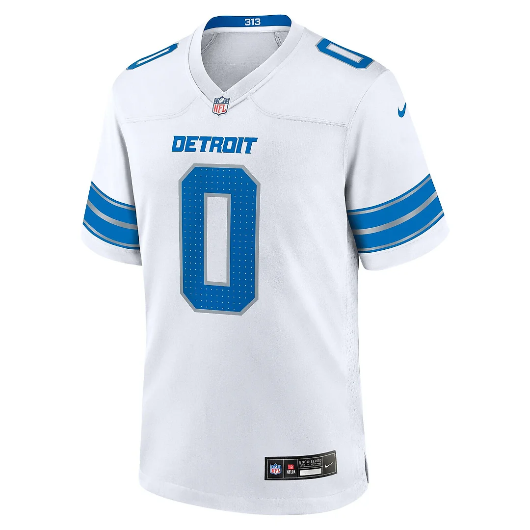 Zennovawear Jahmyr Gibbs Detroit Lions Game Player Jersey - White