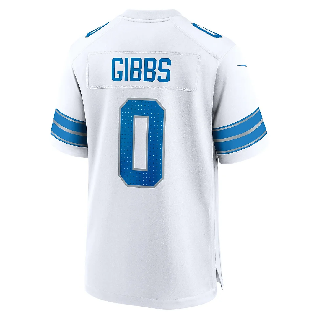 Zennovawear Jahmyr Gibbs Detroit Lions Game Player Jersey - White