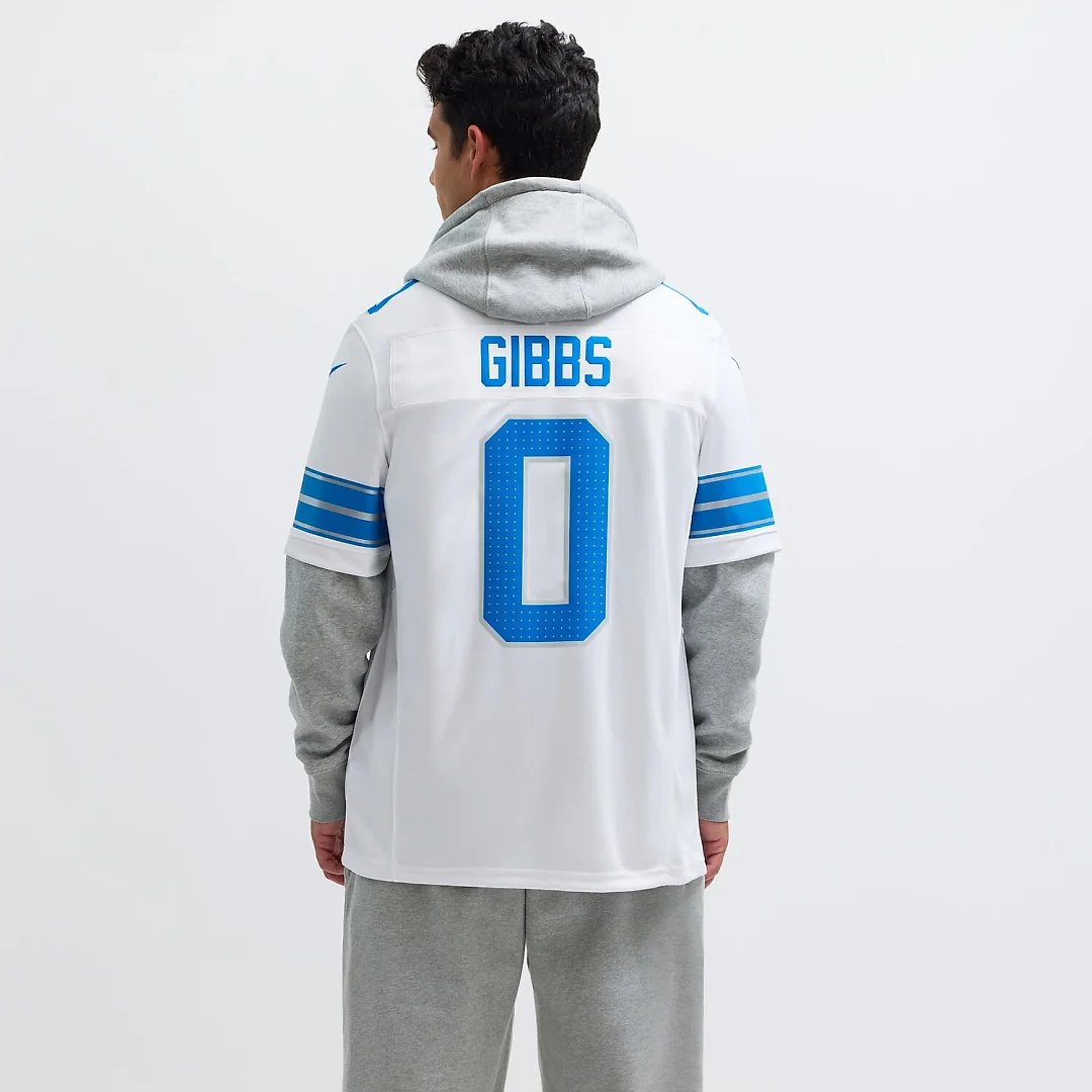 Zennovawear Jahmyr Gibbs Detroit Lions Vapor FUSE. Limited Jersey - White
