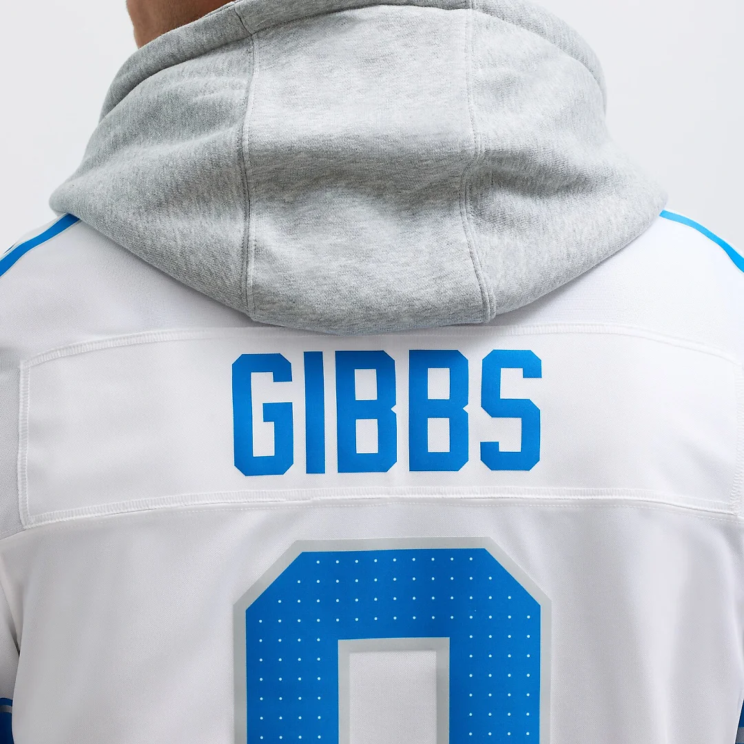 Zennovawear Jahmyr Gibbs Detroit Lions Vapor FUSE. Limited Jersey - White