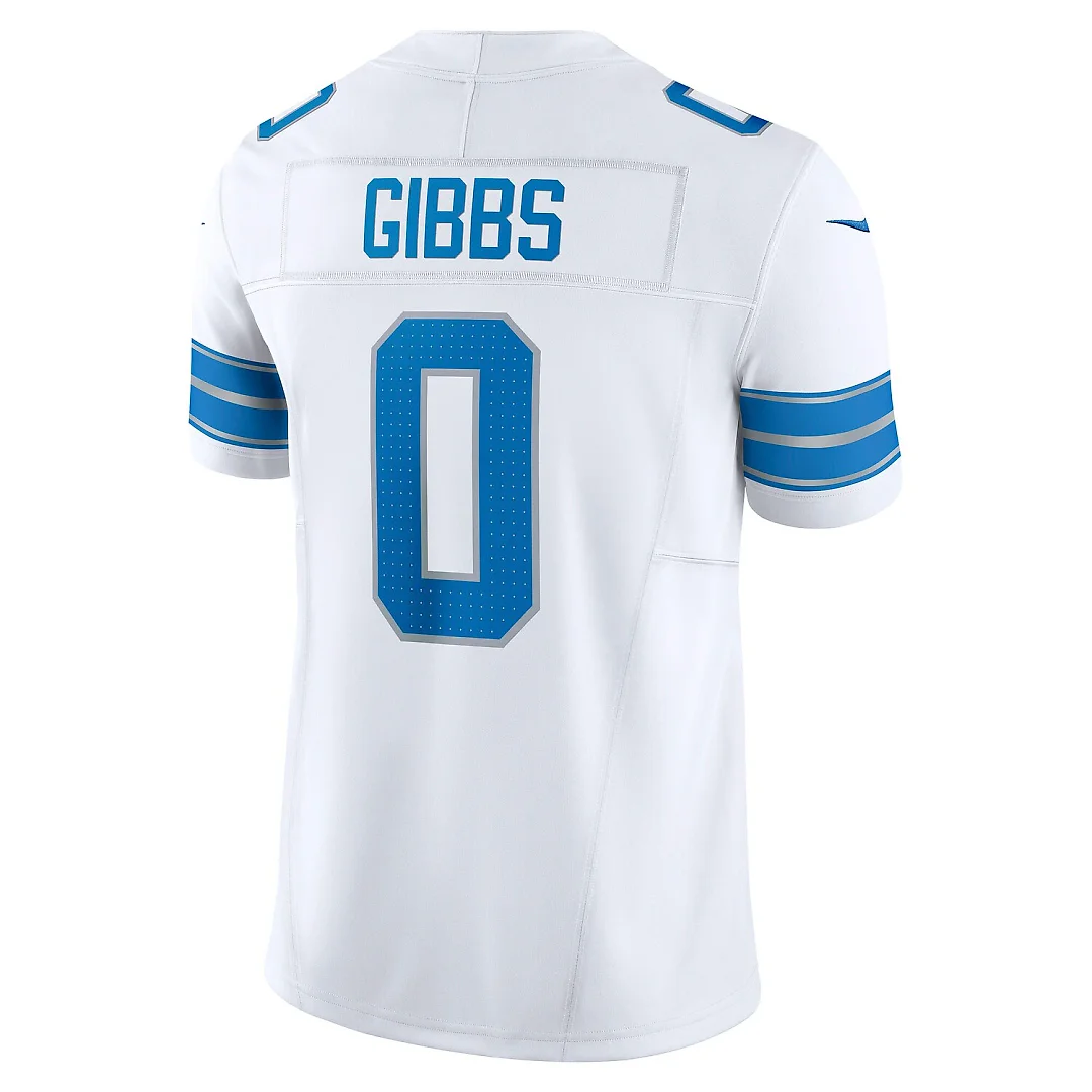Zennovawear Jahmyr Gibbs Detroit Lions Vapor FUSE. Limited Jersey - White