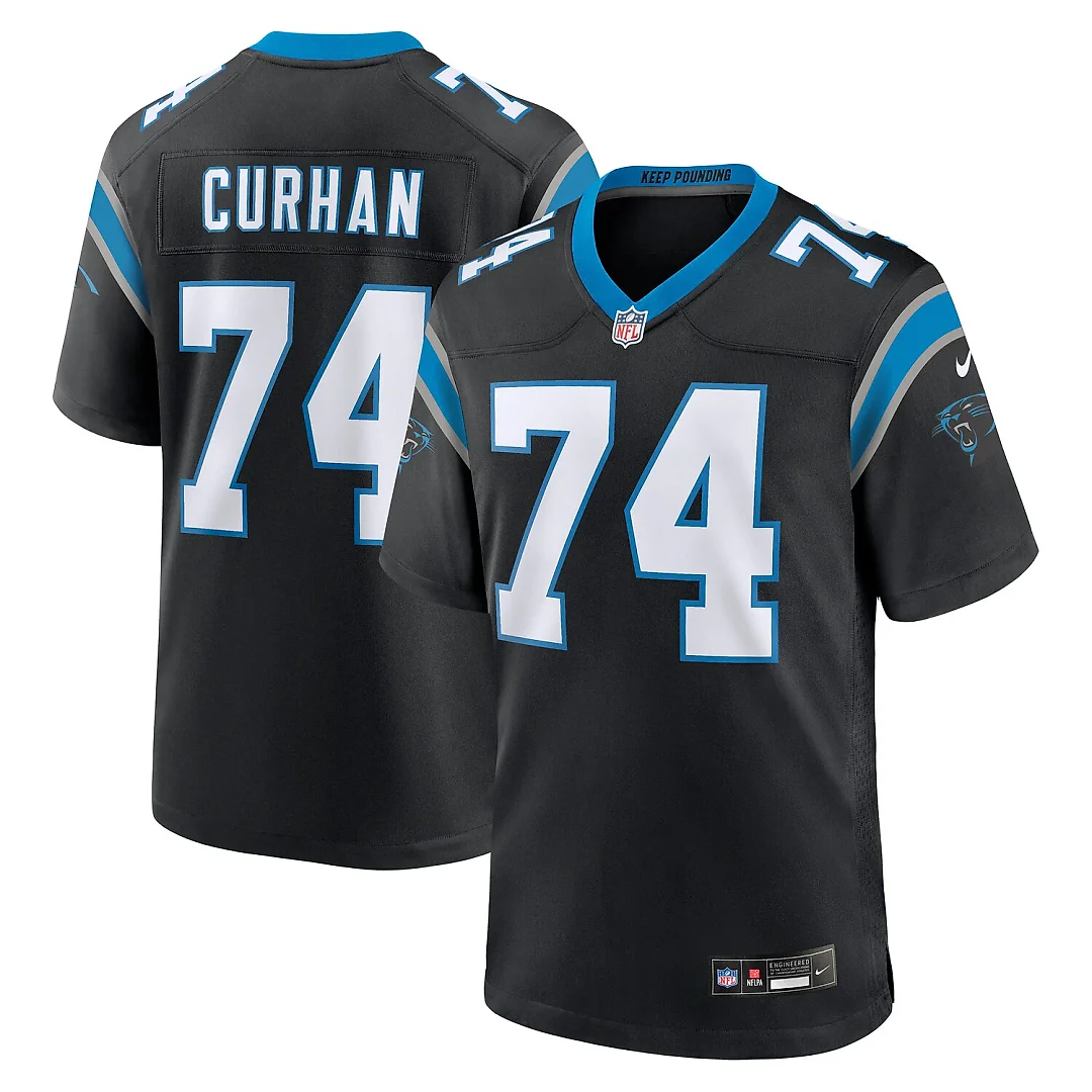 Zennovawear Jake Curhan Carolina Panthers Team Game Jersey - Black