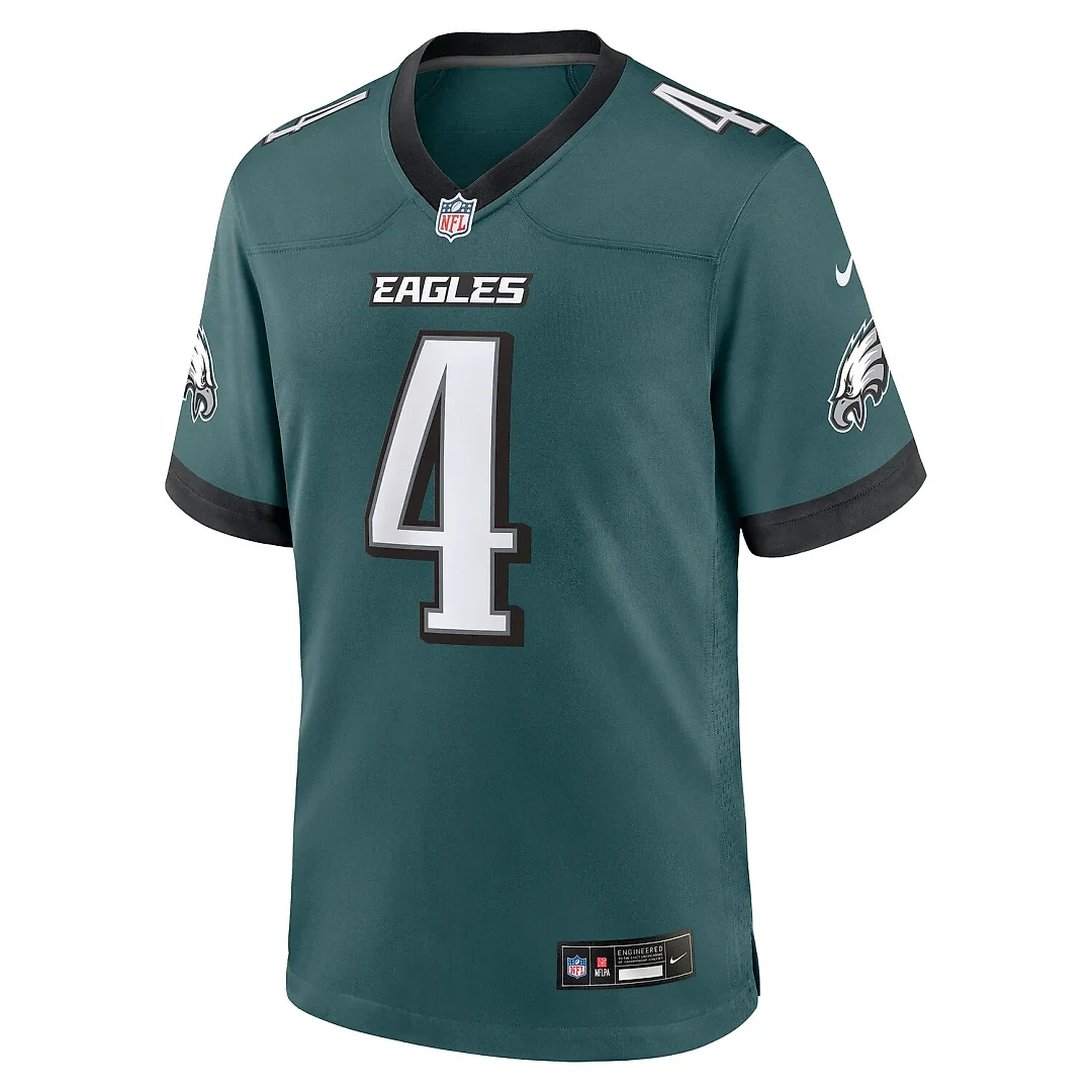 Zennovawear Jake Elliott Philadelphia Eagles Team Game Jersey - Midnight Green