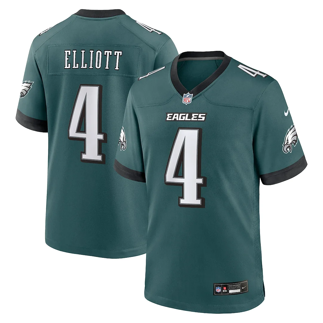 Zennovawear Jake Elliott Philadelphia Eagles Team Game Jersey - Midnight Green