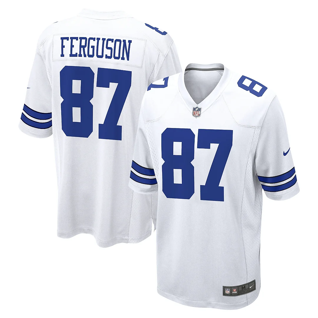 Zennovawear Jake Ferguson Dallas Cowboys Game Jersey - White