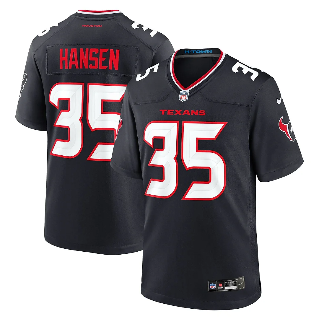 Zennovawear Jake Hansen Houston Texans Team Game Jersey - Navy