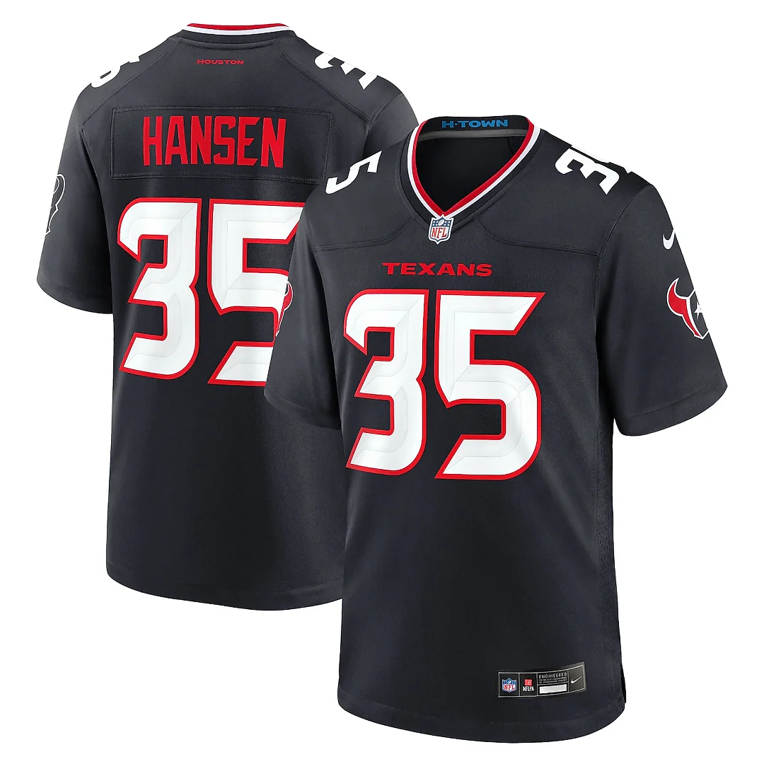 Zennovawear Jake Hansen Houston Texans Team Game Jersey - Navy