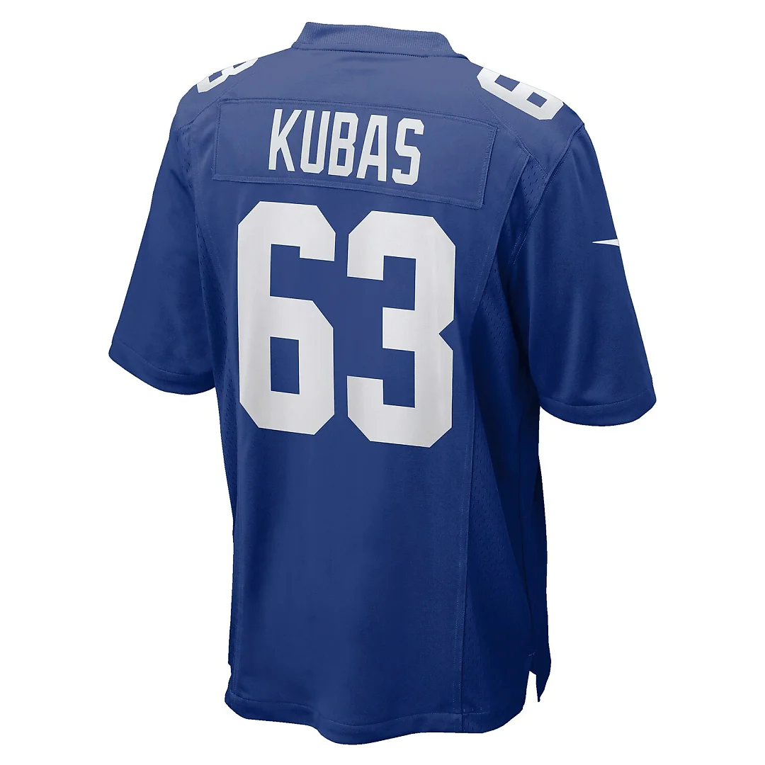 Zennovawear Jake Kubas New York Giants Team Game Jersey - Royal